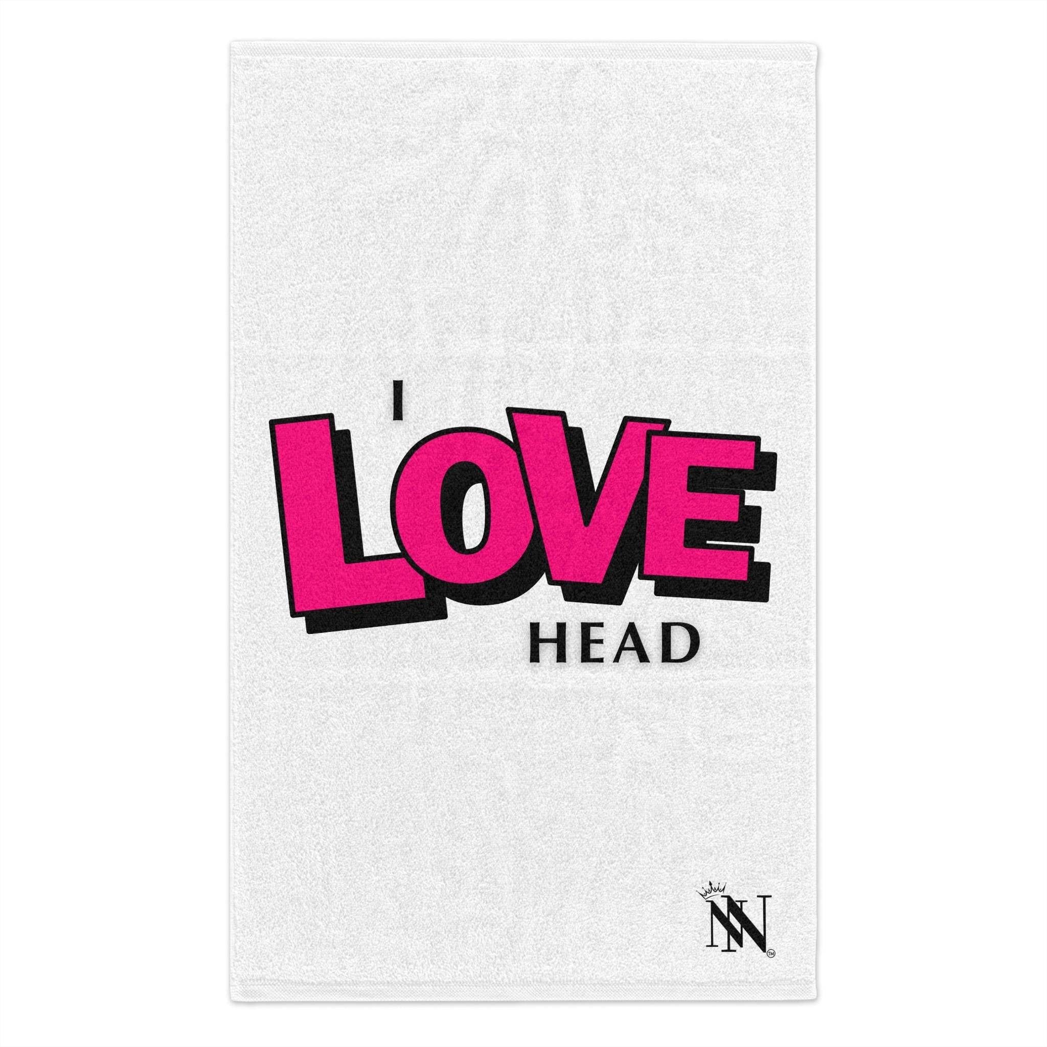 I Love Head White | Mix & Match Soft Fun-Flirty Lovers’ Towels