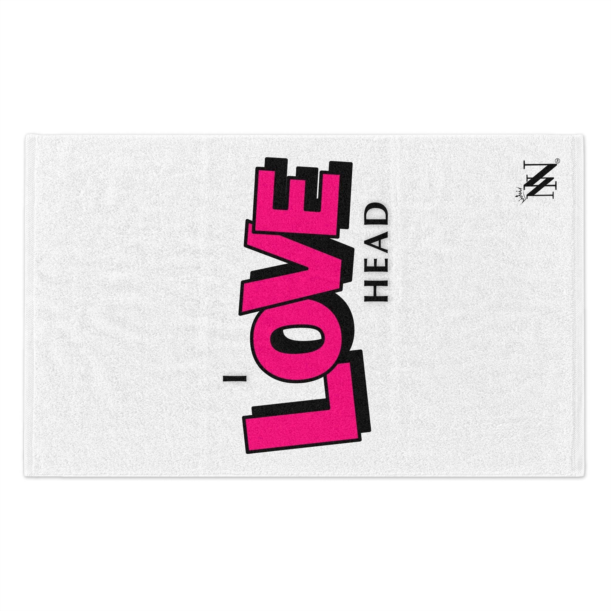 I Love Head White | Mix & Match Soft Fun-Flirty Lovers’ Towels