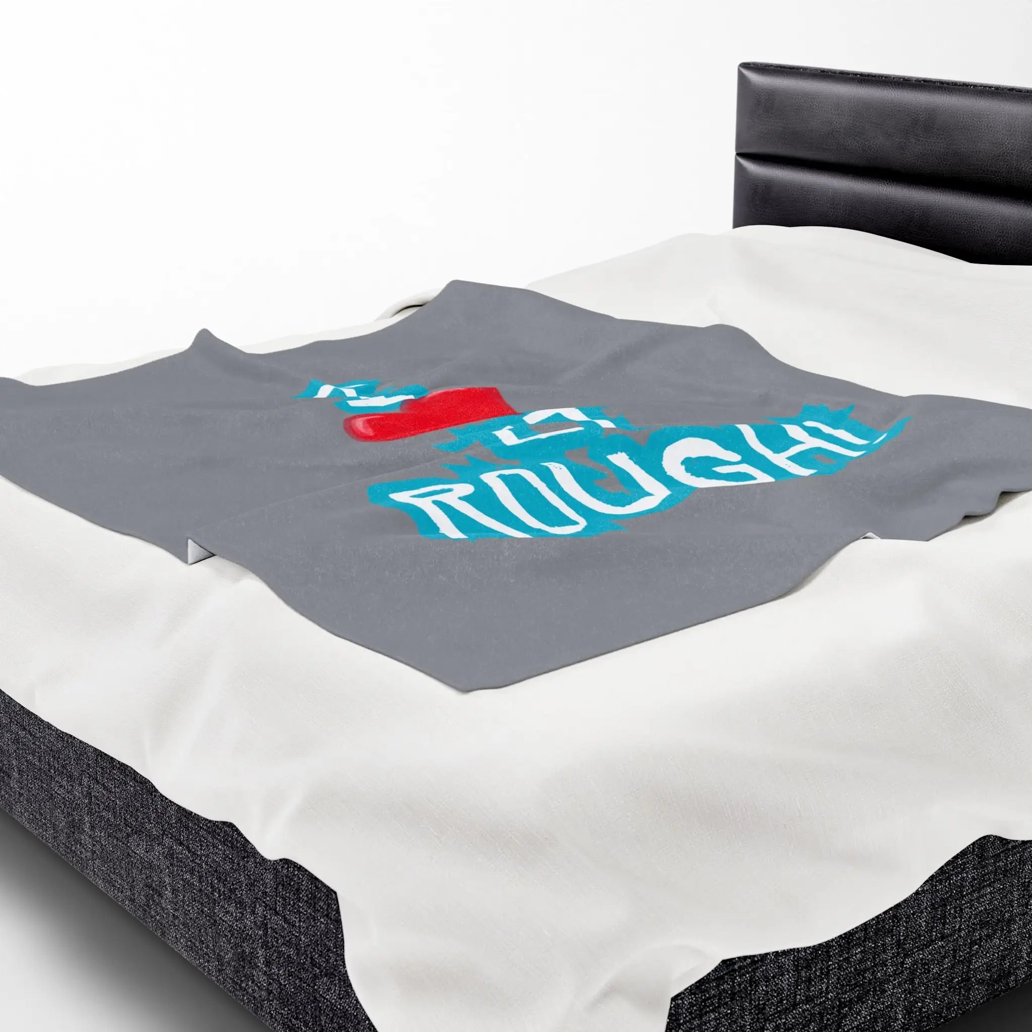 I Love It Rough Grey | Mix & Match Velveteen Fun-Flirty Lovers’ Blankets