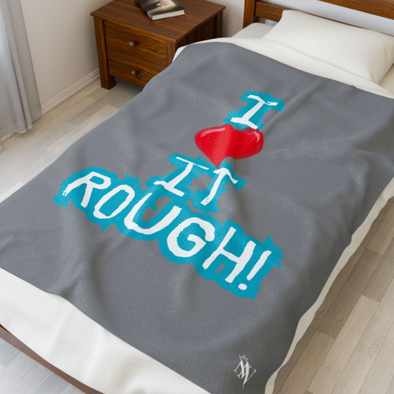 I Love It Rough Grey | Mix & Match Velveteen Fun-Flirty Lovers’ Blankets