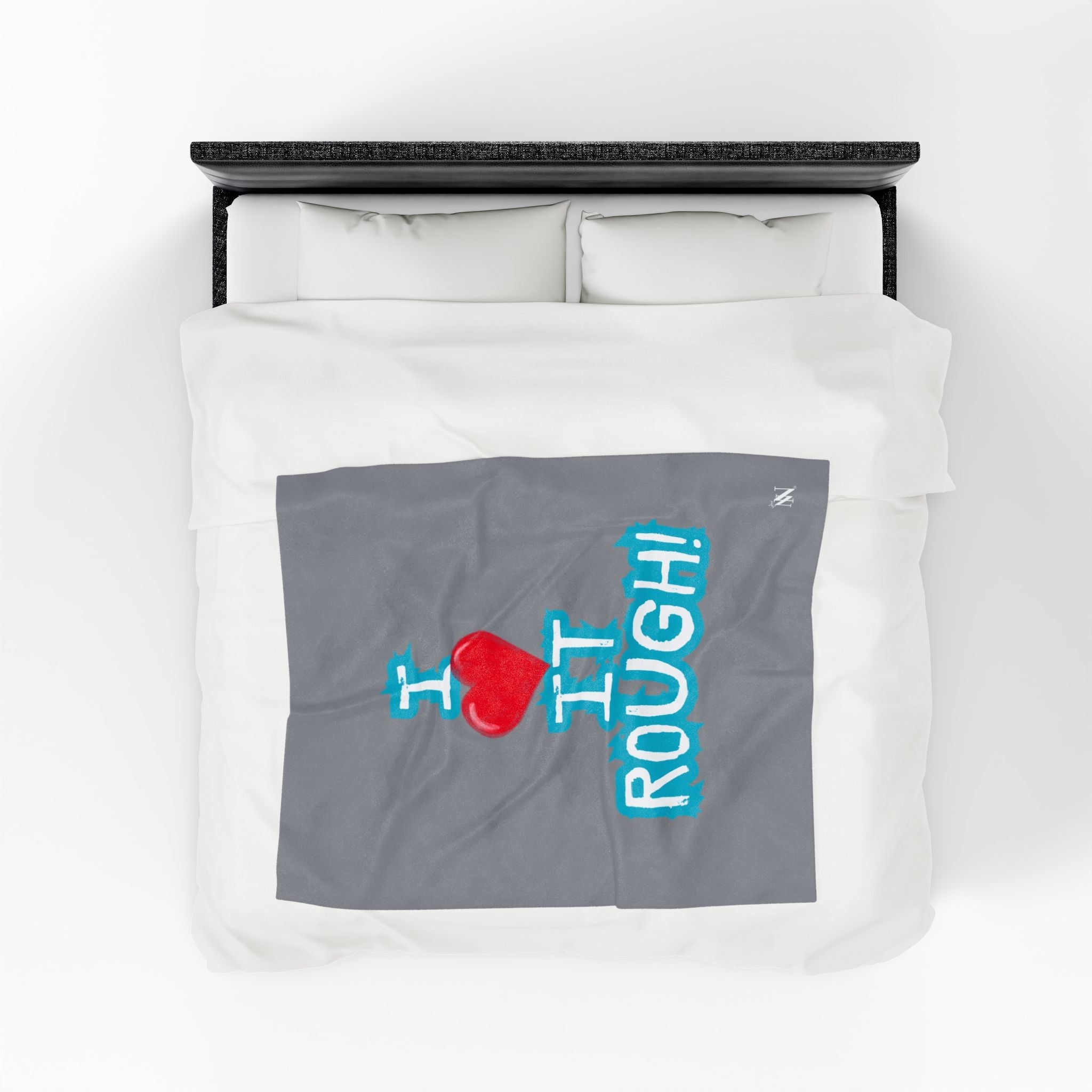 I Love It Rough Grey | Mix & Match Velveteen Fun-Flirty Lovers’ Blankets