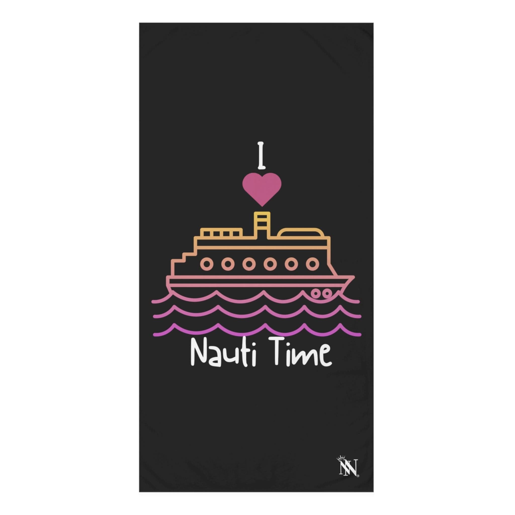 I Love Nauti Time Black | Mix & Match XL Fun-Flirty Lovers’ Towels