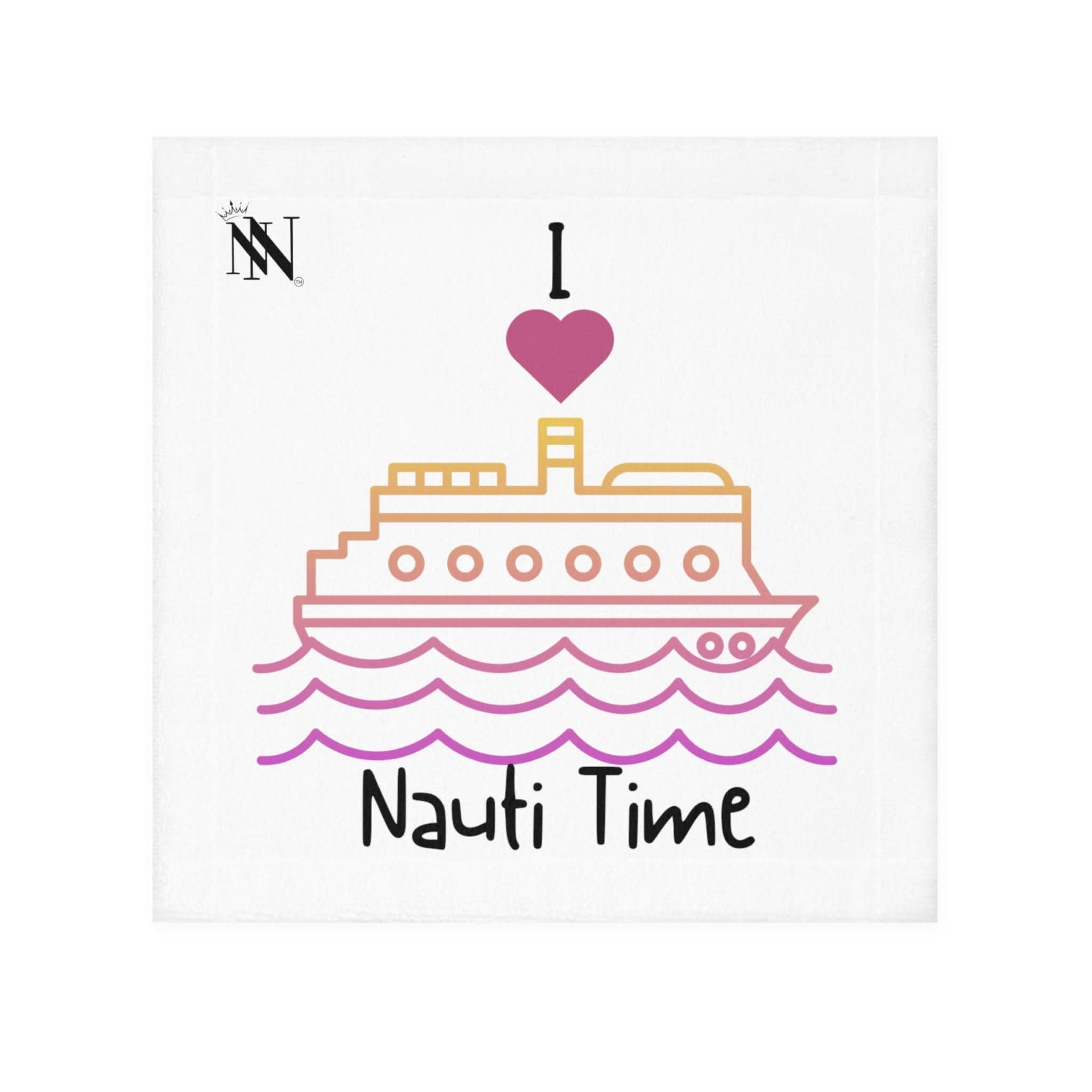 I Love Nauti Time White | Mix & Match Lils’ Fun-Flirty Lovers’ Towels