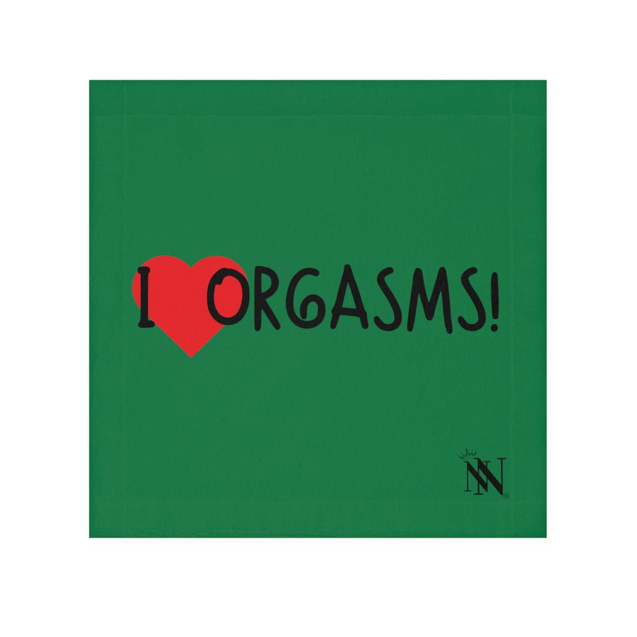 I Love Orgasms! Green | Mix & Match Lils’ Fun-Flirty Lovers’ Towels