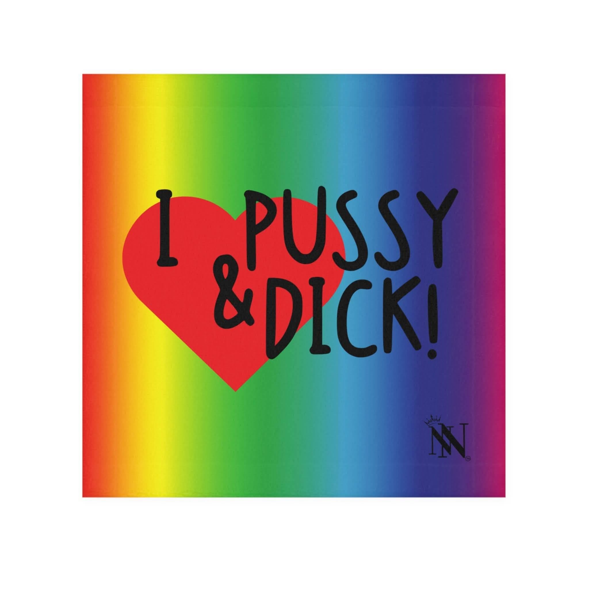 I Love Pussy & Dick! Rainbow | Mix & Match Lils’ Fun-Flirty Lovers’ Towels