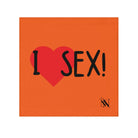 I Love Sex! Orange | Mix & Match Lils’ Fun-Flirty Lovers’ Towels