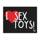 I Love Sex Toys! Black | Mix & Match Playful Fun-Flirty Lovers’ Toy Mats
