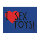 I Love Sex Toys! Blue | Mix & Match Playful Fun-Flirty Lovers’ Toy Mats