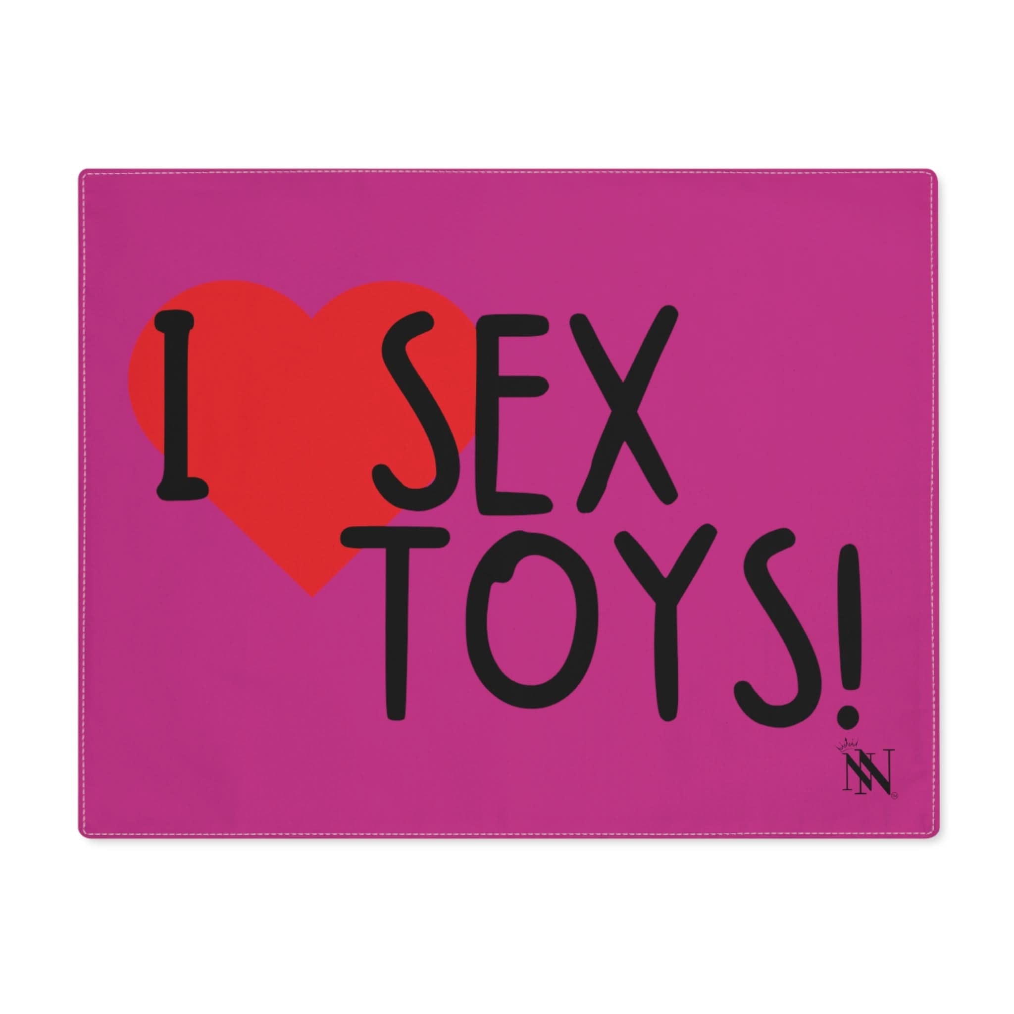 I Love Sex Toys! Fuscia | Mix & Match Playful Fun-Flirty Lovers’ Toy Mats