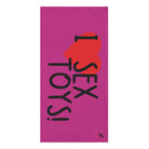 I Love Sex Toys! Fuscia | Mix & Match XL Fun-Flirty Lovers’ Towels