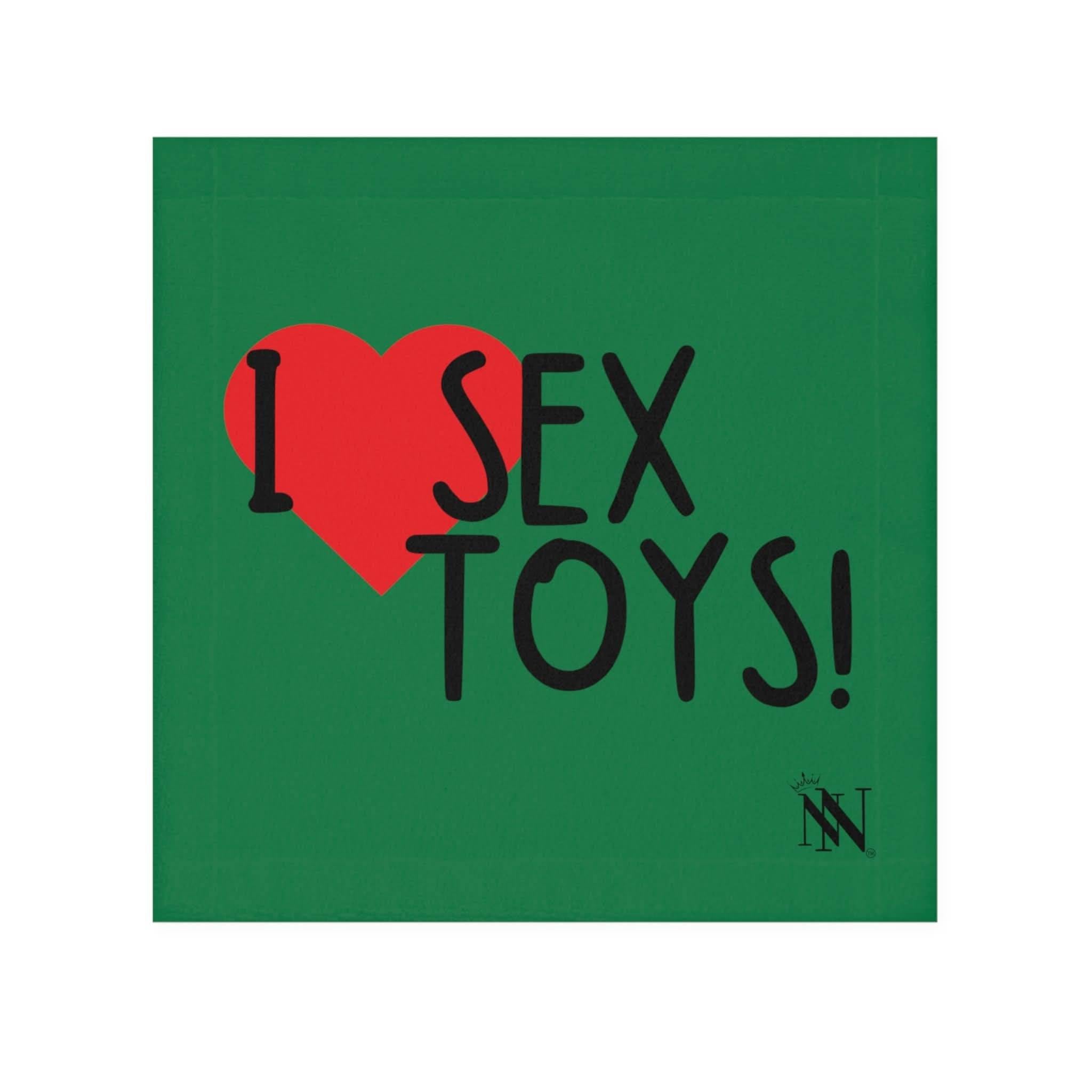 I Love Sex Toys Green | Mix & Match Lils’ Fun-Flirty Lovers’ Towels