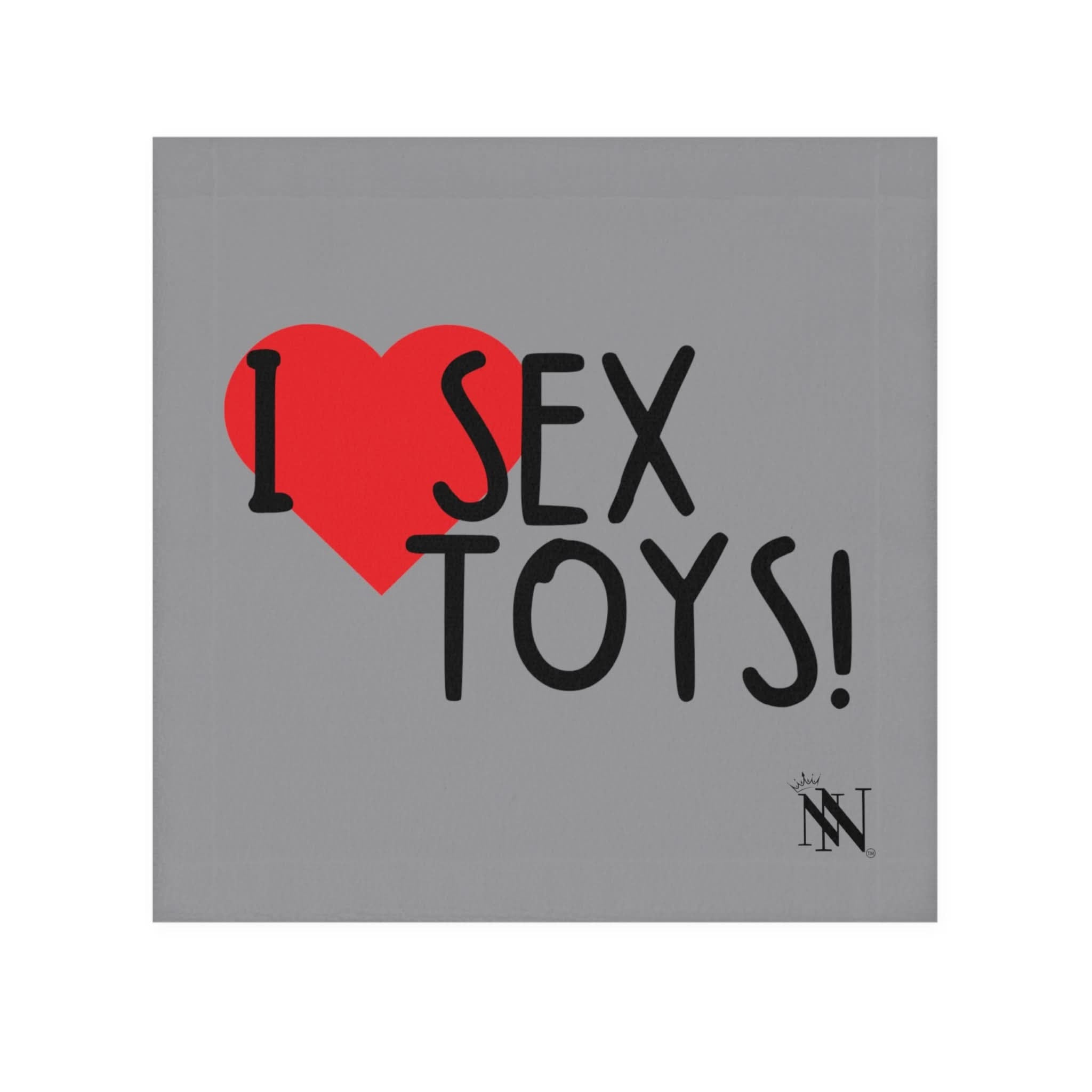 I Love Sex Toys Grey | Mix & Match Lils’ Fun-Flirty Lovers’ Towels