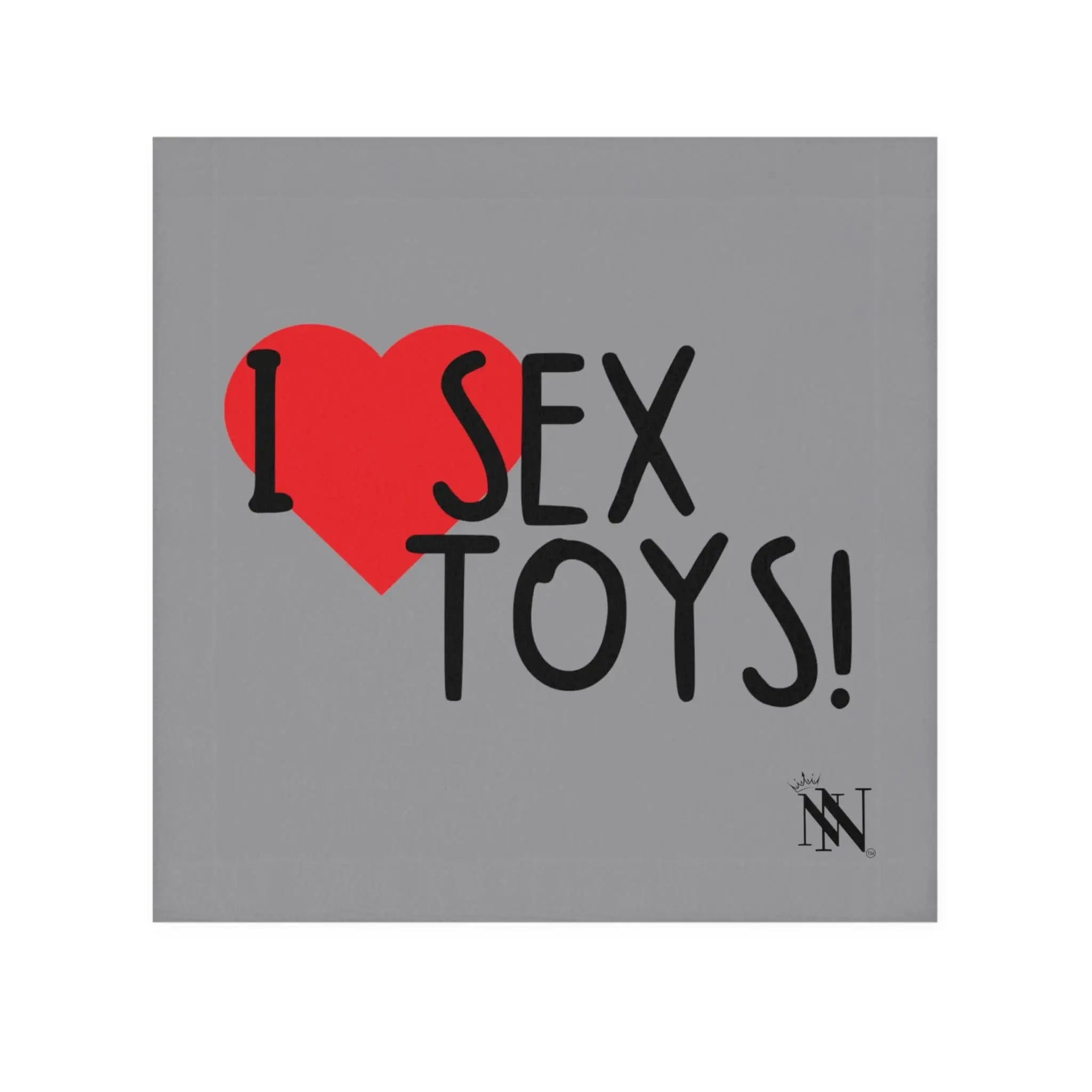 I Love Sex Toys Grey | Mix & Match Lils’ Fun-Flirty Lovers’ Towels