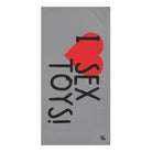 I Love Sex Toys! Grey | Mix & Match XL Fun-Flirty Lovers’ Towels
