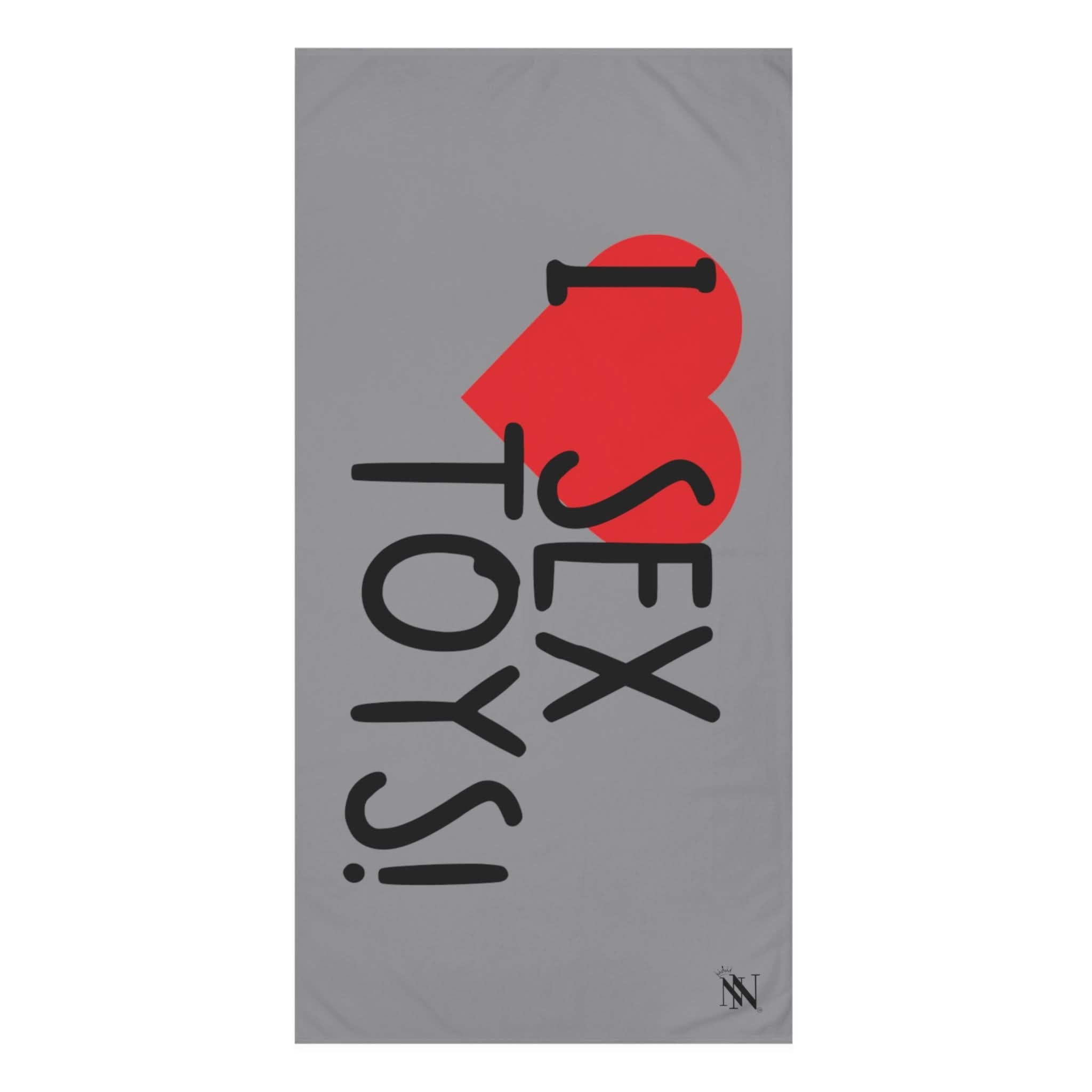 I Love Sex Toys! Grey | Mix & Match XL Fun-Flirty Lovers’ Towels