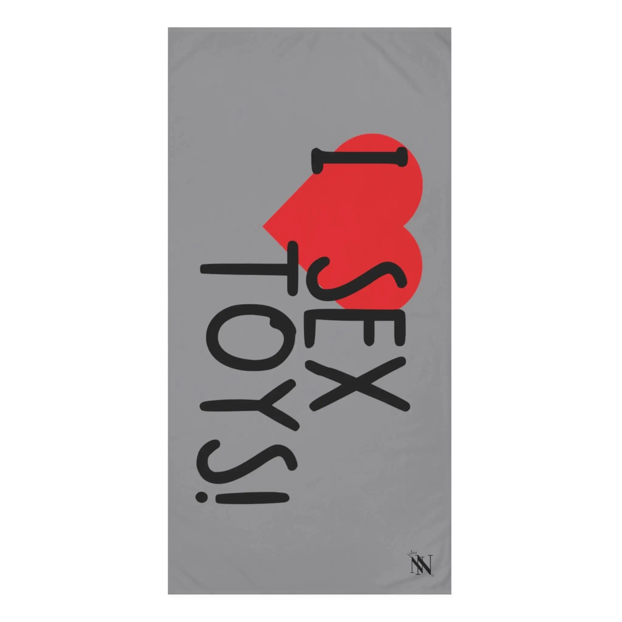 I Love Sex Toys! Grey | Mix & Match XL Fun-Flirty Lovers’ Towels