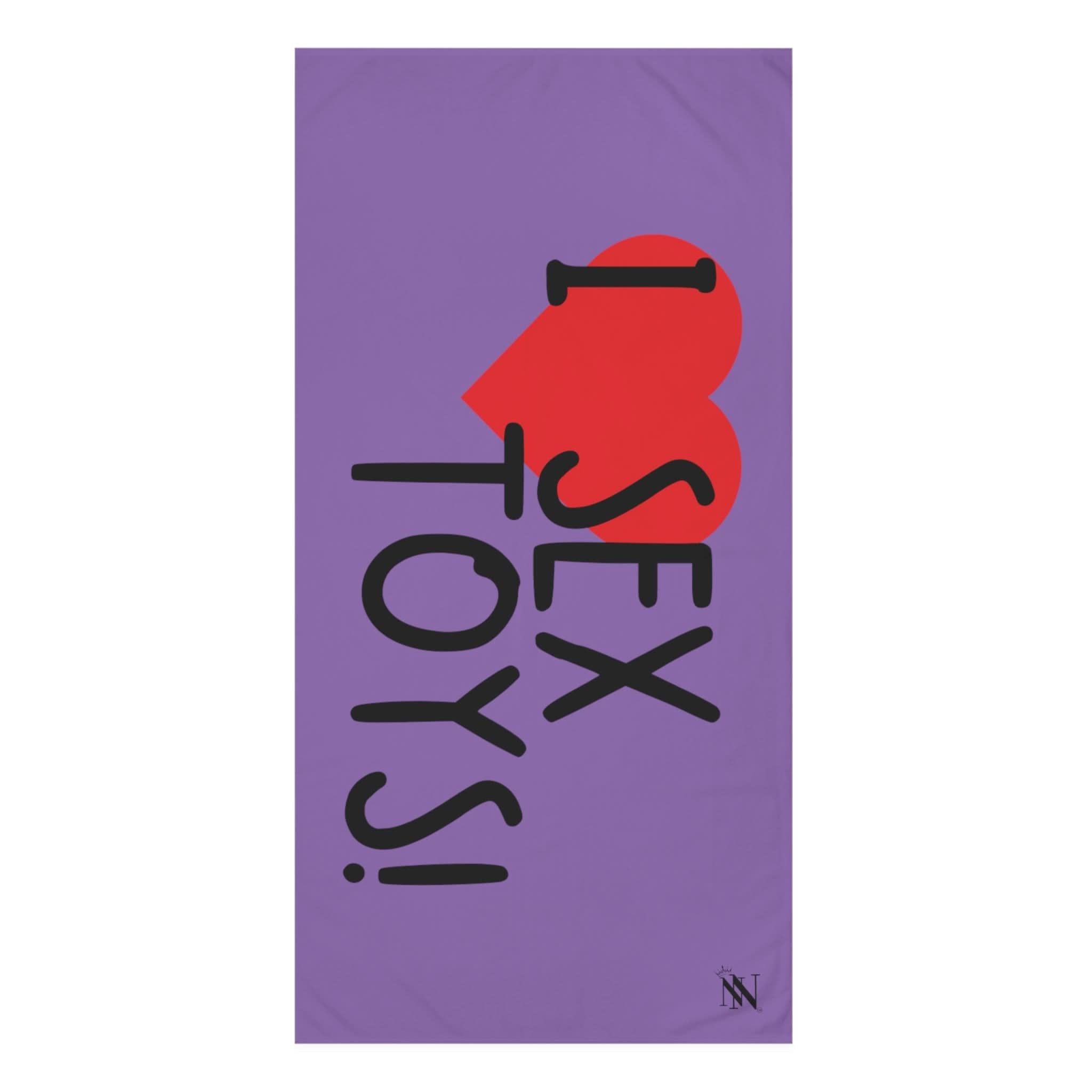 I Love Sex Toys! Lavendar | Mix & Match XL Fun-Flirty Lovers’ Towels