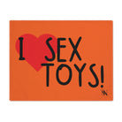 I Love Sex Toys! Orange | Mix & Match Playful Fun-Flirty Lovers’ Toy Mats
