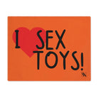 I Love Sex Toys! Orange | Mix & Match Playful Fun-Flirty Lovers’ Toy Mats