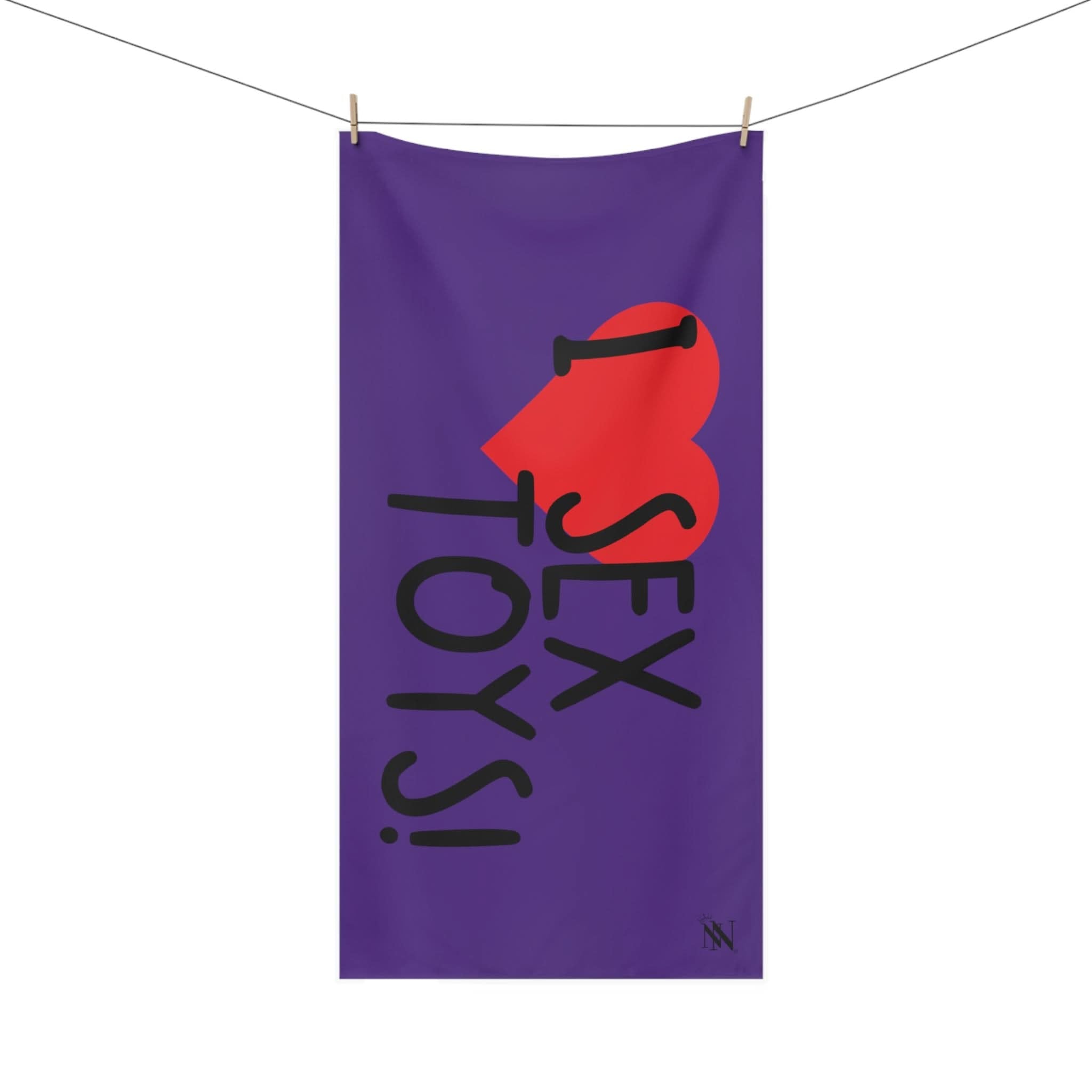 I Love Sex Toys! Purple | Mix & Match XL Fun-Flirty Lovers’ Towels