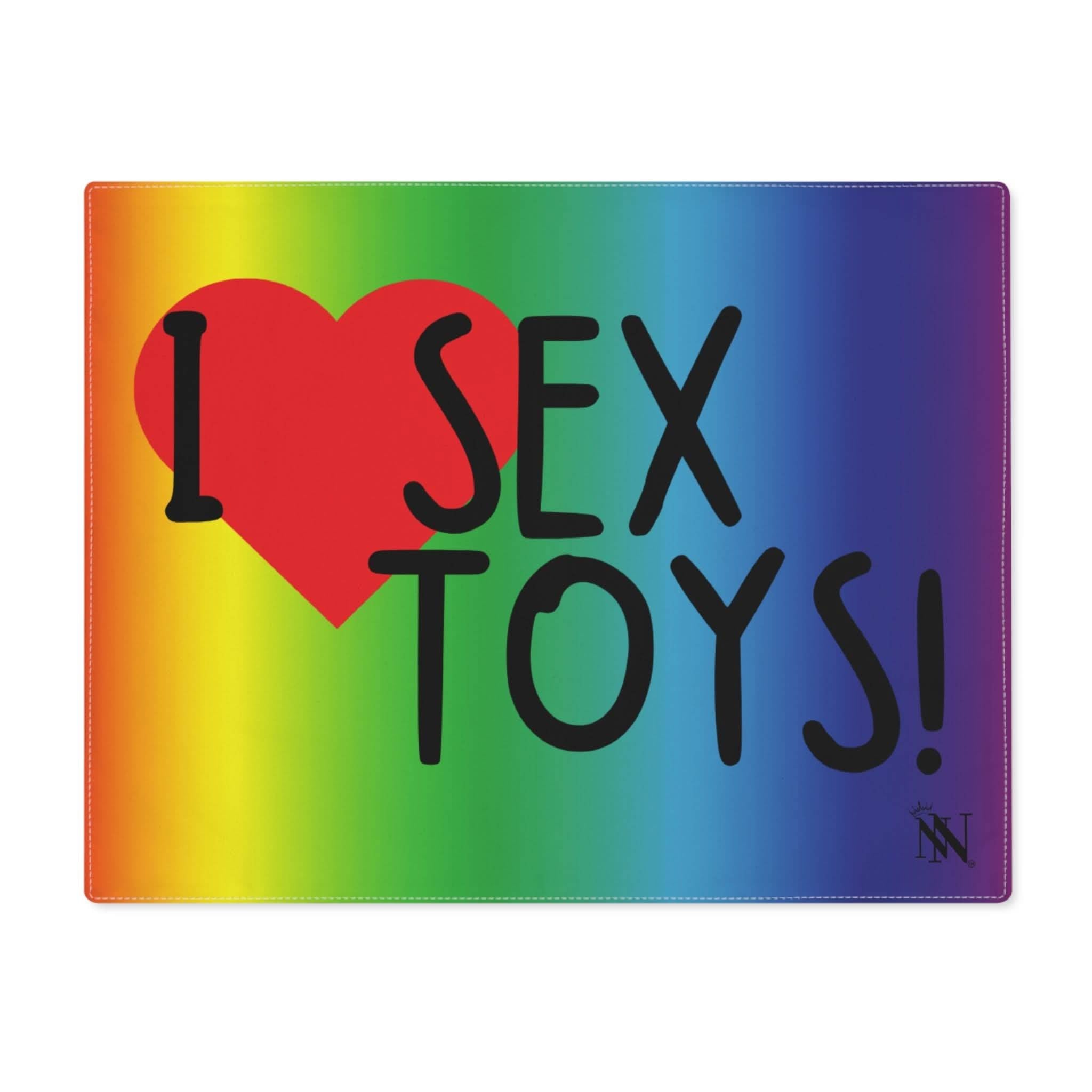 I Love Sex Toys! Rainbow | Mix & Match Playful Fun-Flirty Lovers’ Toy Mats