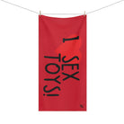 I Love Sex Toys! Red | Mix & Match XL Fun-Flirty Lovers’ Towels