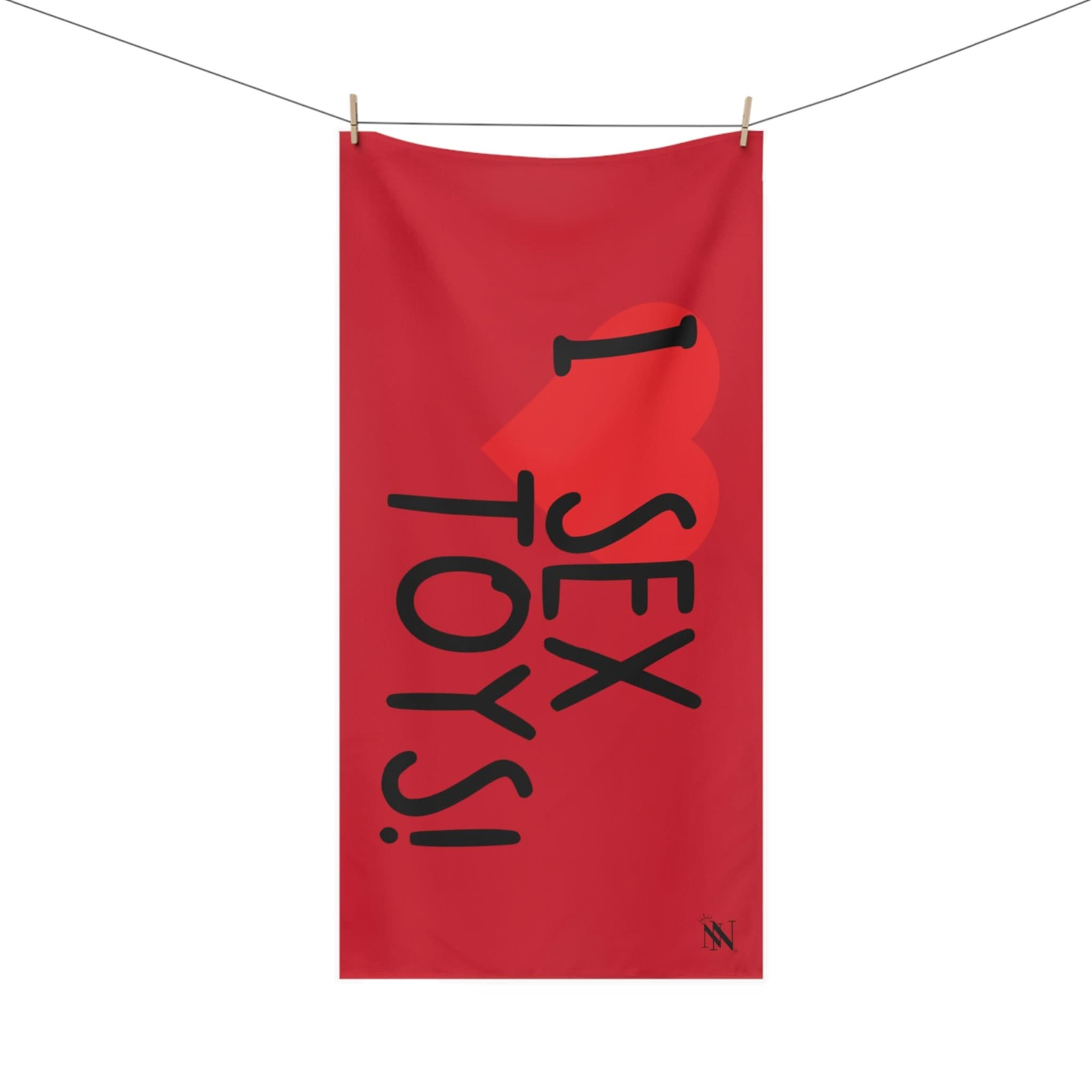 I Love Sex Toys! Red | Mix & Match XL Fun-Flirty Lovers’ Towels