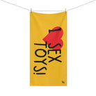 I Love Sex Toys! Yellow | Mix & Match XL Fun-Flirty Lovers’ Towels