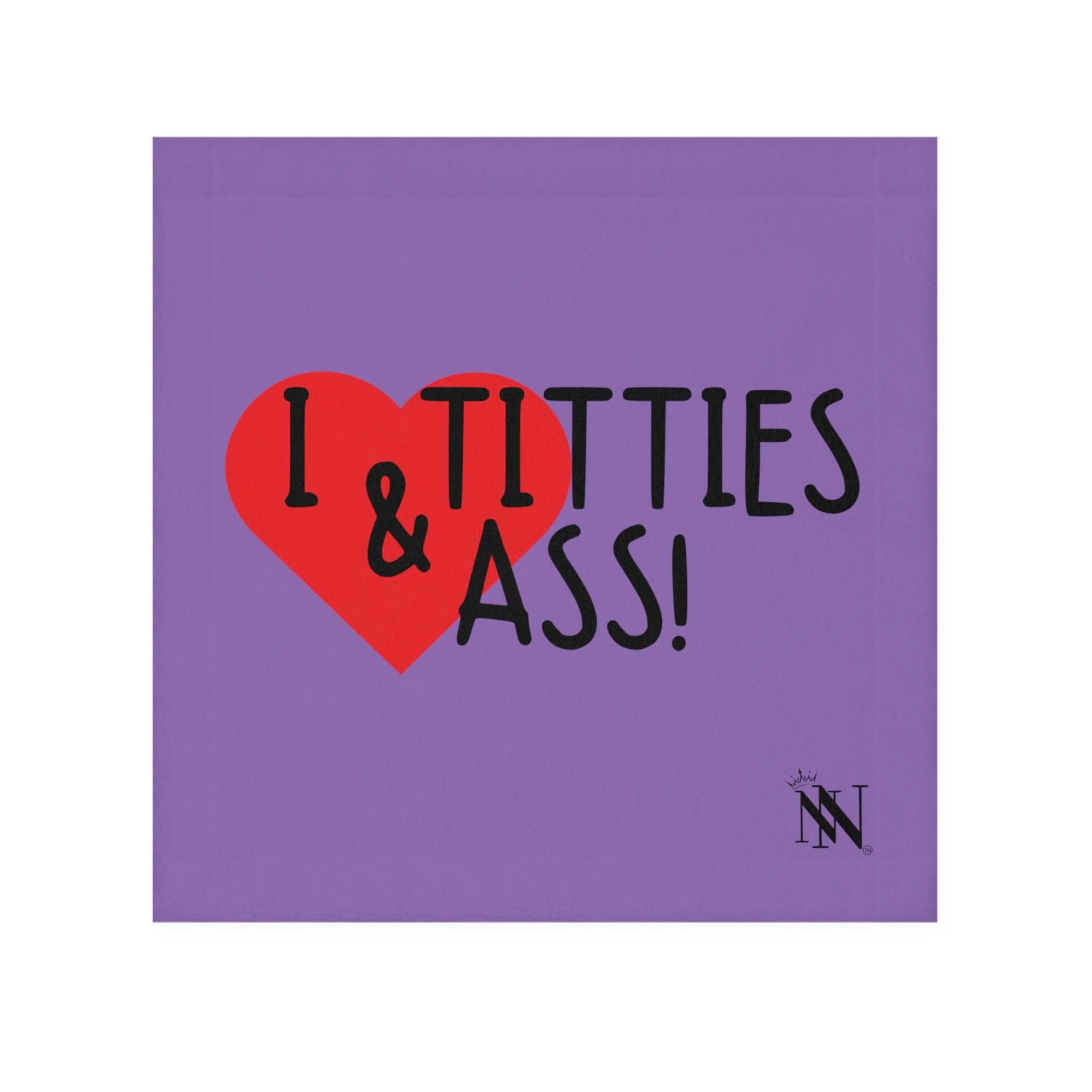 I Love Titties & Ass! Lavendar | Mix & Match Lils’ Fun-Flirty Lovers’ Towels
