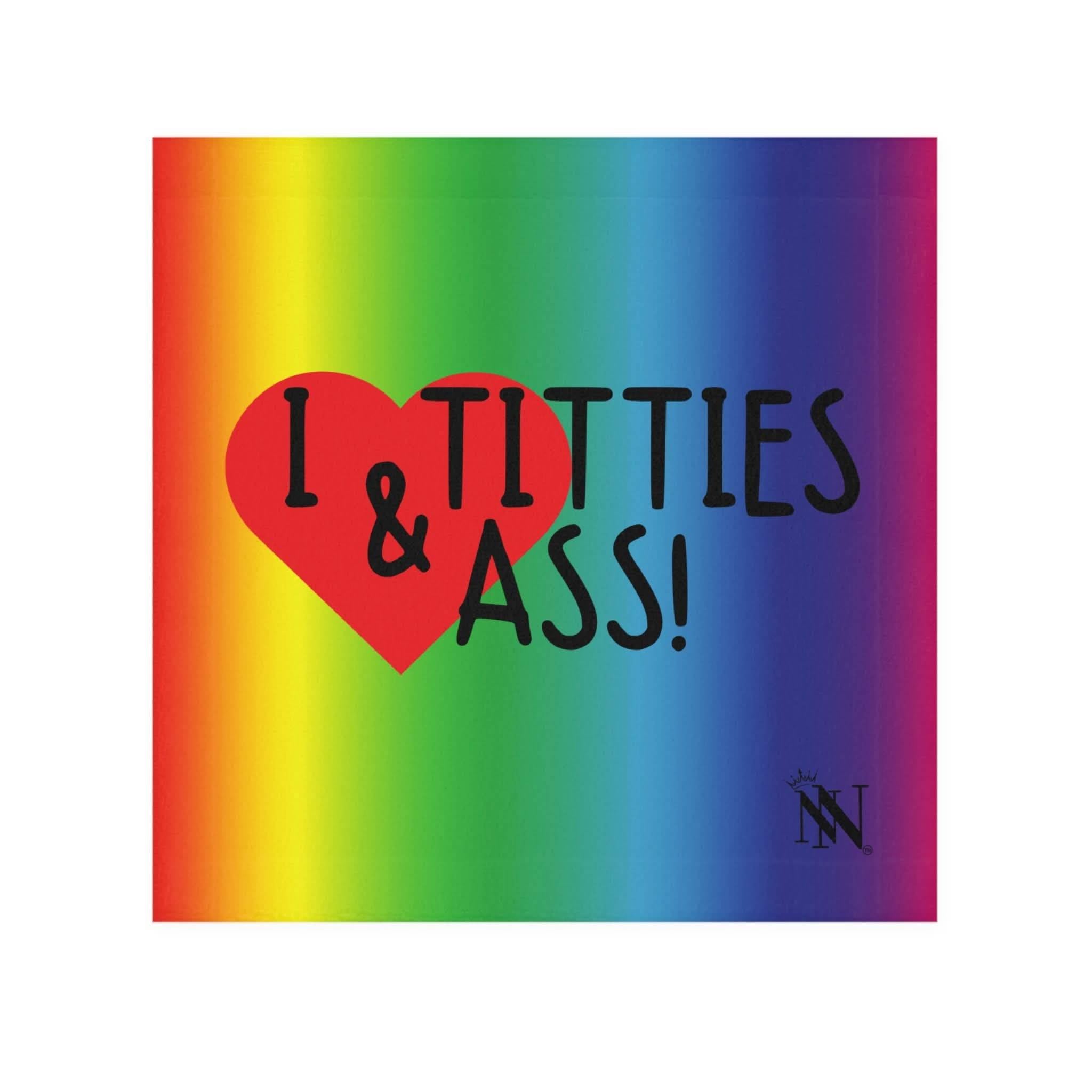 I Love Titties & Ass! Rainbow | Mix & Match Lils’ Fun-Flirty Lovers’ Towels