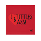 I Love Titties & Ass! Red | Mix & Match Lils’ Fun-Flirty Lovers’ Towels