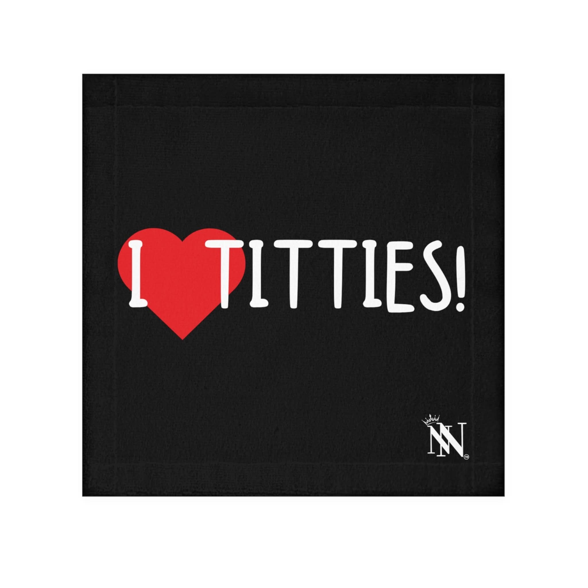 I Love Titties! Black | Mix & Match Fun-Flirty Lovers’ Towels
