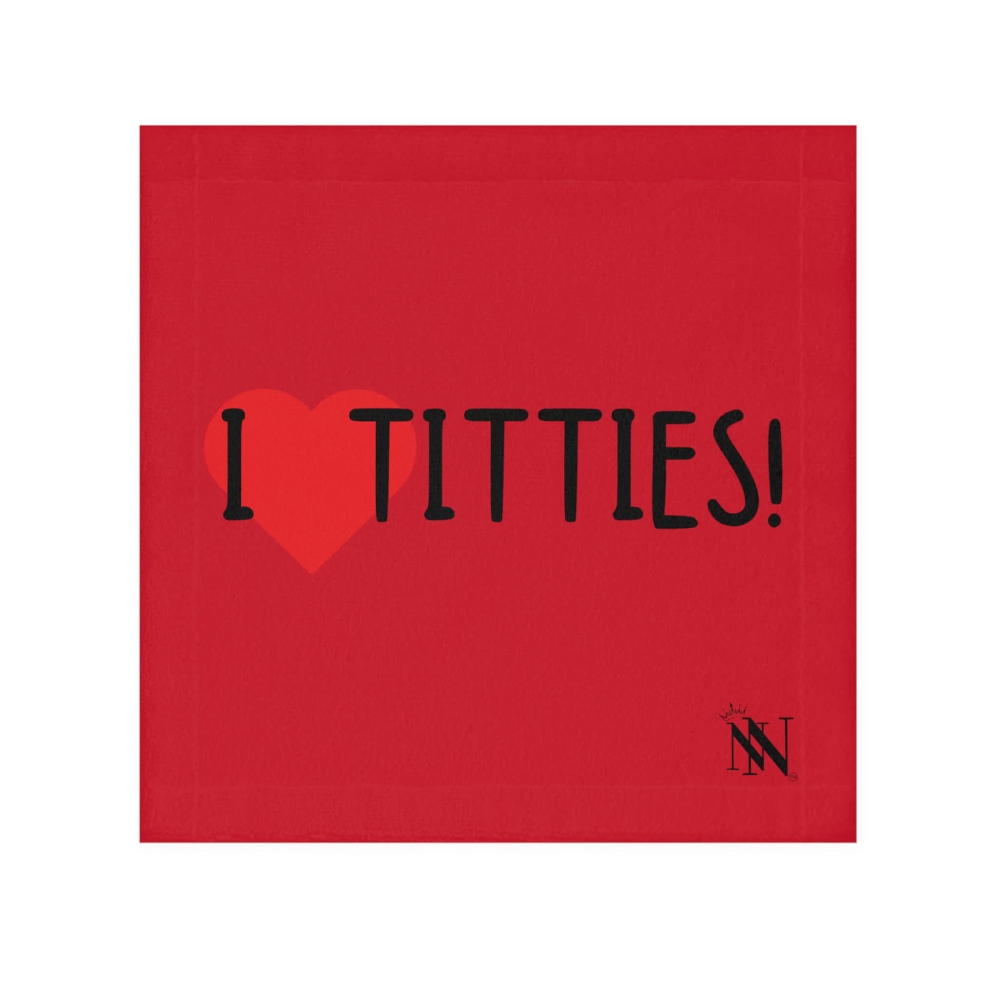 I Love Titties! Red | Mix & Match Fun-Flirty Lovers’ Towels