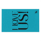 I Love Us! Teal Mix & Match Soft Sex Towels | Naughty Lovers’ Gifts