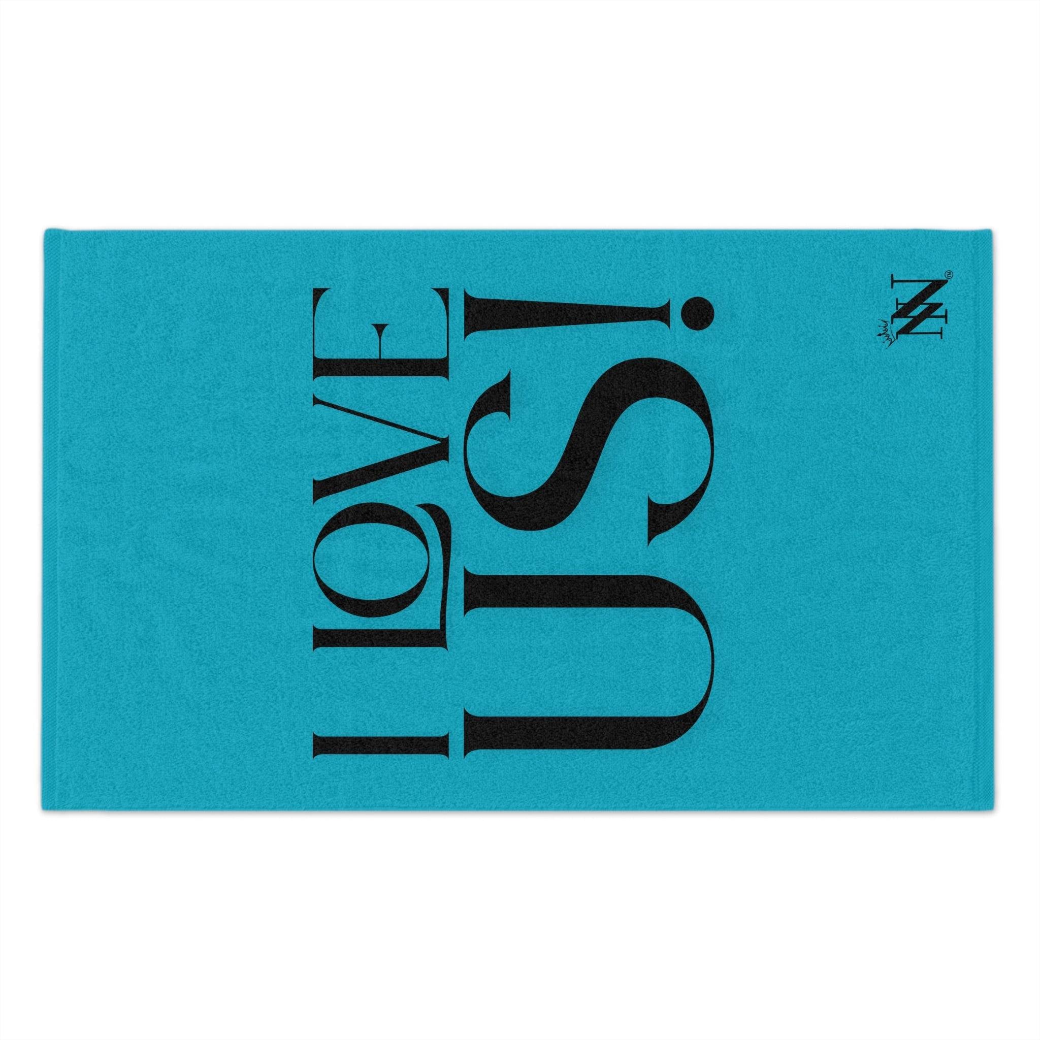 I Love Us! Teal Mix & Match Soft Sex Towels | Naughty Lovers’ Gifts
