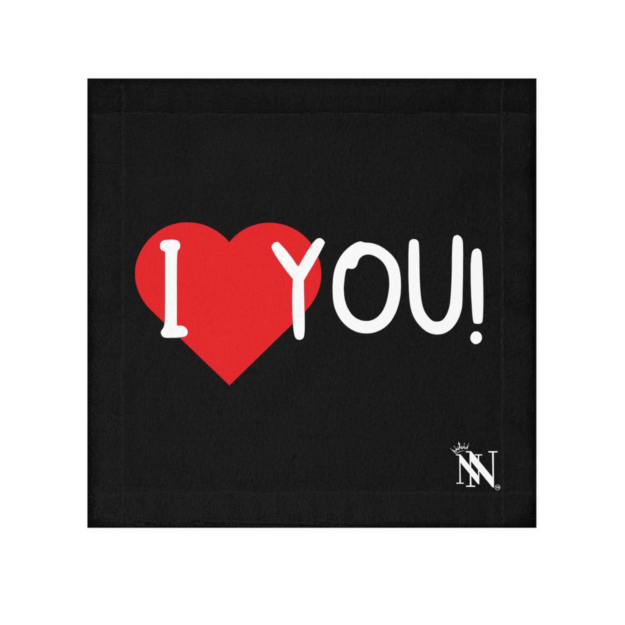 I Love You! Black | Mix & Match Lils’ Fun-Flirty Lovers’ Towels