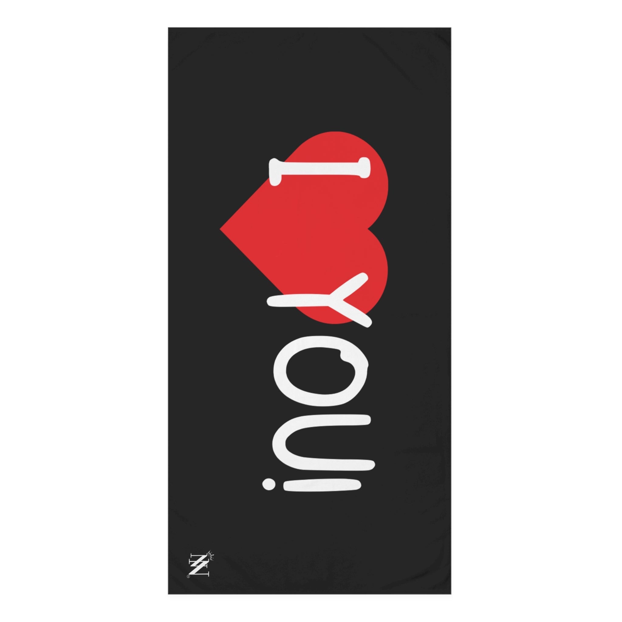 I Love You! Black | Mix & Match XL Fun-Flirty Lovers’ Towels