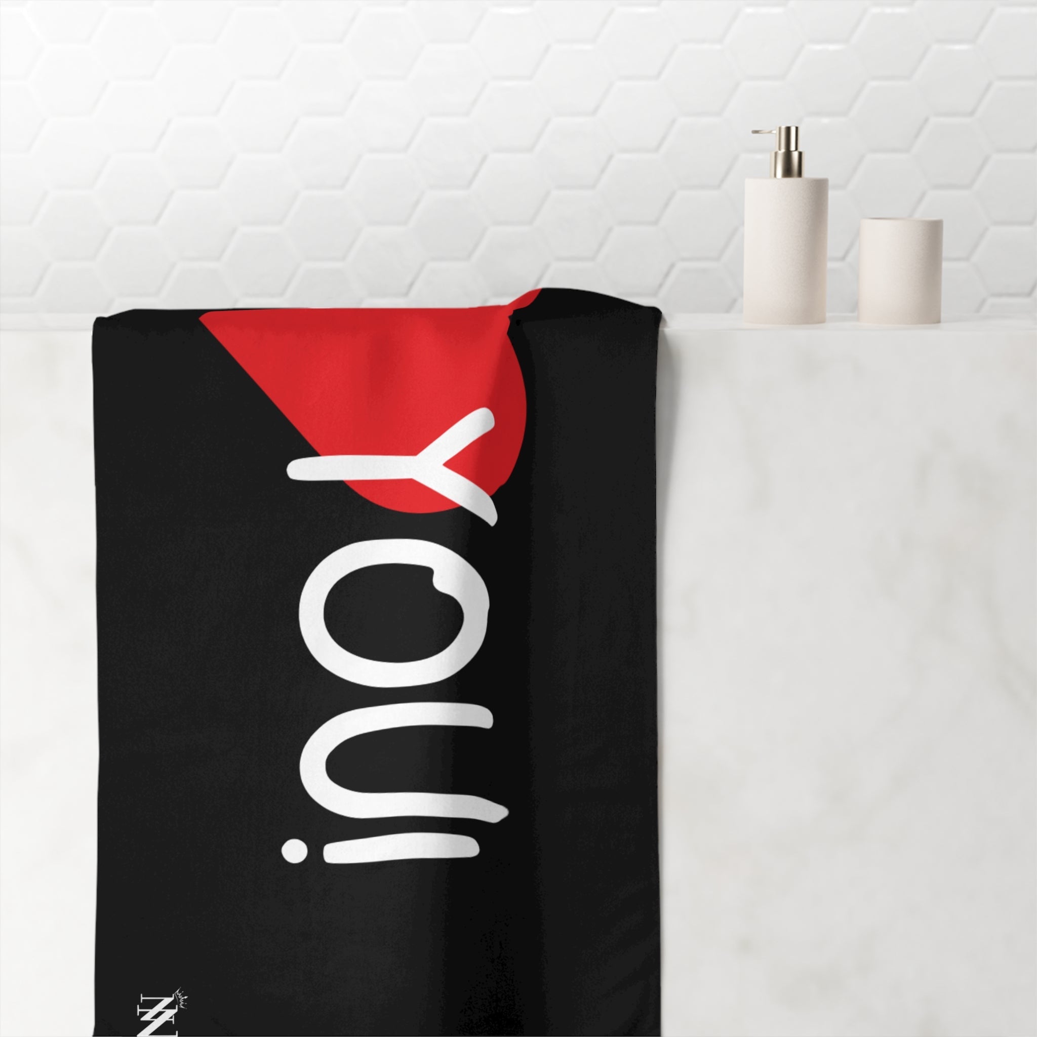 I Love You! Black | Mix & Match XL Fun-Flirty Lovers’ Towels
