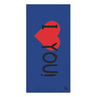 I Love You! Blue | Mix & Match XL Fun-Flirty Lovers’ Towels