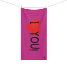 I Love You! Fuscia | Mix & Match XL Fun-Flirty Lovers’ Towels