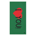 I Love You! Green | Mix & Match XL Fun-Flirty Lovers’ Towels