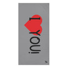 I Love You! Grey | Mix & Match XL Fun-Flirty Lovers’ Towels