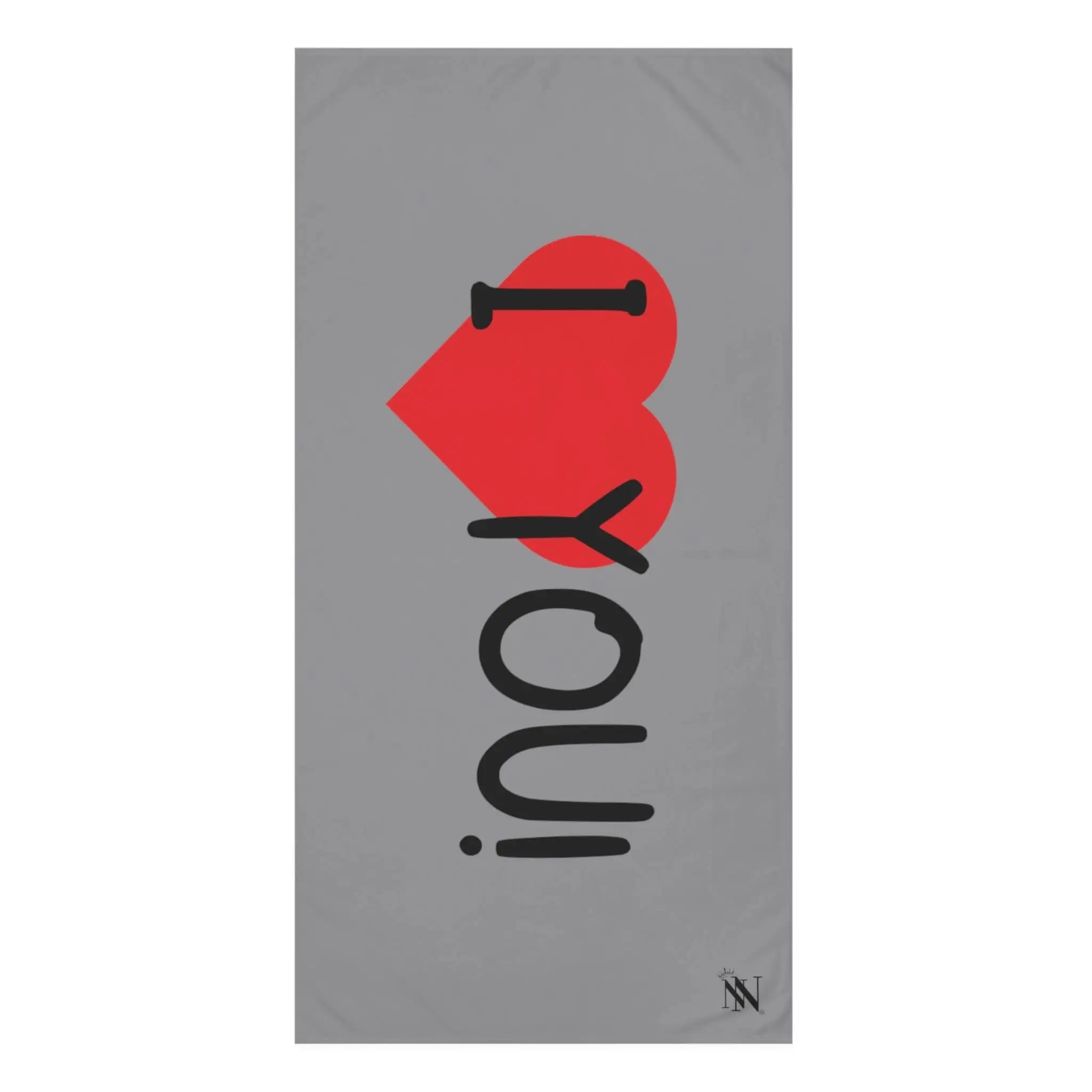 I Love You! Grey | Mix & Match XL Fun-Flirty Lovers’ Towels