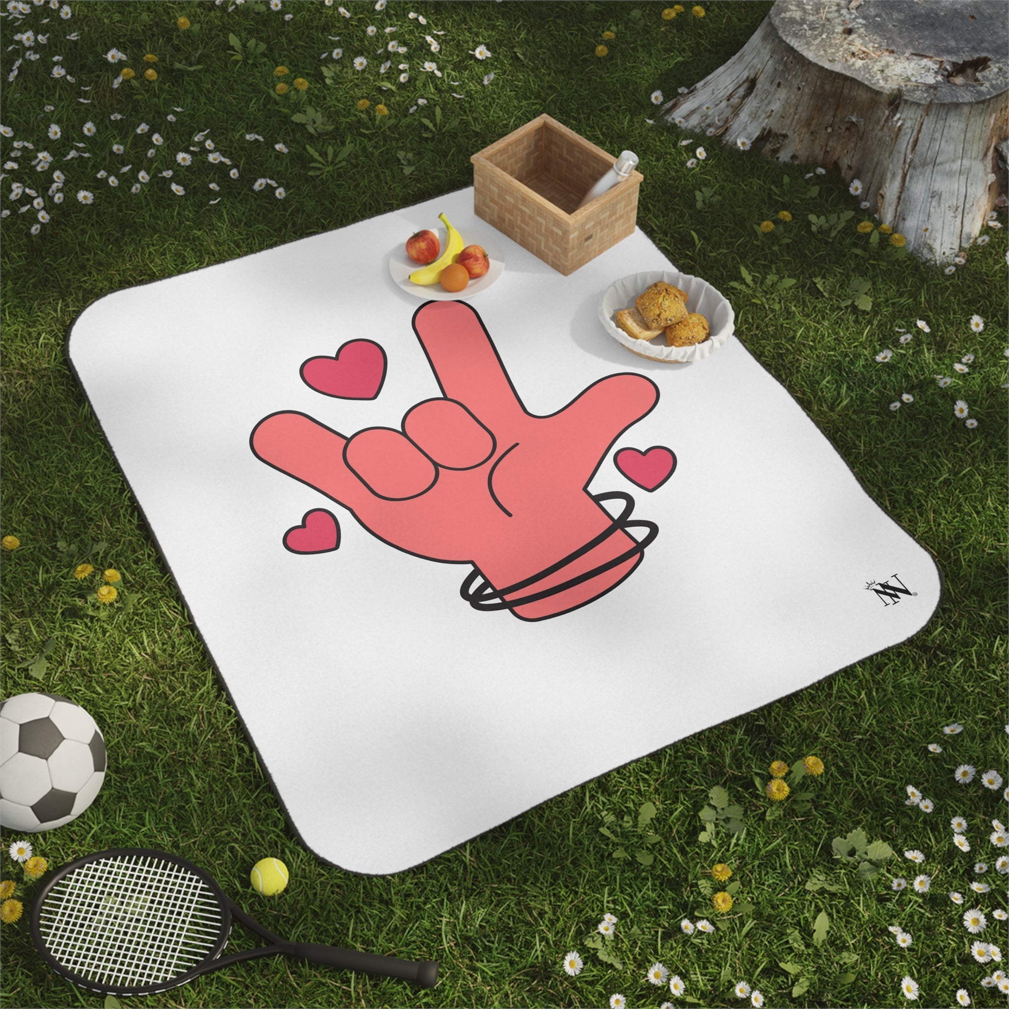I Love You Hand Sign | Mix Match Fun-Flirty Lovers’ Water-Resistant Blankets