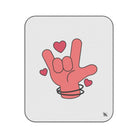 I Love You Hand Sign | Mix Match Fun-Flirty Lovers’ Water-Resistant Blankets