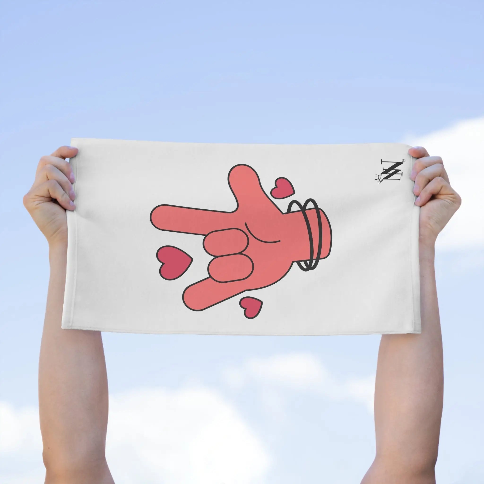 I Love You Hand Sign | Mix & Match Soft Fun-Flirty Lovers’ Towels