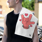 I Love You Hand Sign | Mix & Match Soft Fun-Flirty Lovers’ Towels