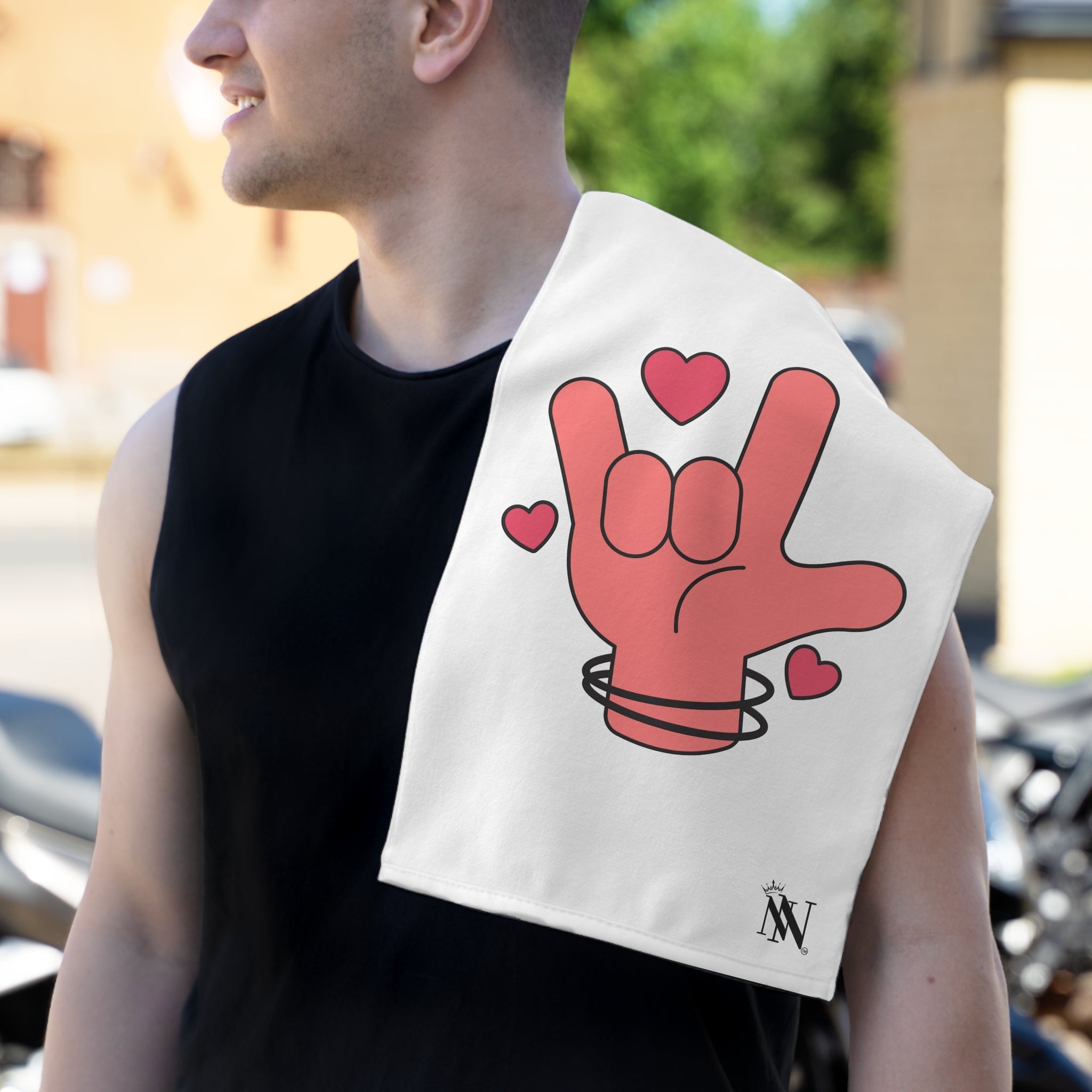 I Love You Hand Sign | Mix & Match Soft Fun-Flirty Lovers’ Towels