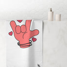 I Love You Hand Sign | Mix & Match XL Fun-Flirty Lovers’ Towels