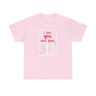 I Love You More Than | Mix & Match 100% Cotton Unisex Fun-Flirty Lovers’ Tees